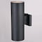 Vaxcel Chiasso Aluminum 2 Light Dusk to Dawn Black Contemporary Outdoor Tube Wall Light T0653 - alternate 7